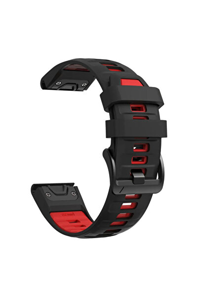 Choice39 قطعة واحدة من سوار سيليكون رياضي QuickFit مقاس 22 مم باللونين الأسود...