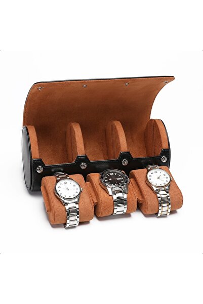 Choice7 Black-3Slots 1 2 3 Slots Watch Travel Case Watch Roll Travel Case Org...