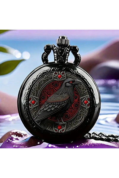 Choice1 ساعة جيب متوسطة الحجم بنقوش ملونة، ساعة كلاسيكية قابلة للطي، ساعة قلا...