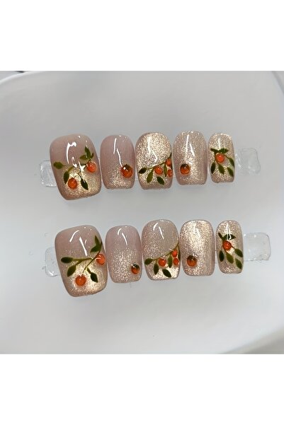 Choice1 SSRY-S 10pcs pure hand pressed short square nail art, beautiful fake ...