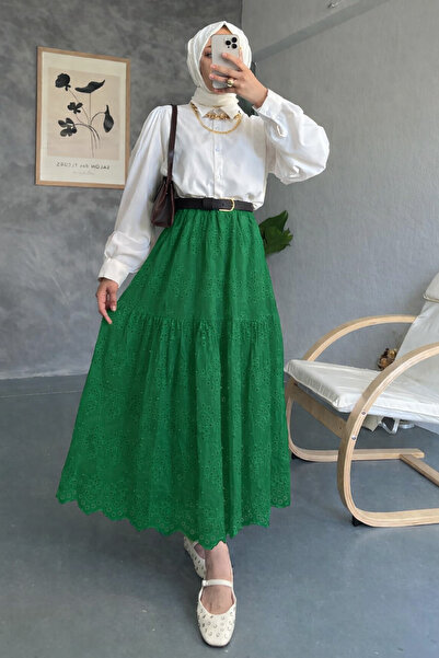 benguen Fusta Brode cu perle 1395 Verde Smarald