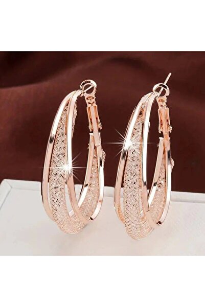 choice2 sku3 Gold Color Crystal Stone Hoop Earrings Twisted Metal Shape Silve...