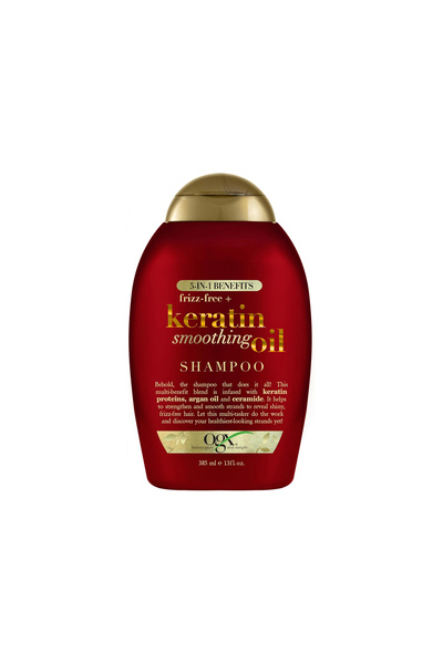 OGX Frizz-Free + Keratin Pürüzsüz 5'i 1 arada (Kıvrımlı Saçlar için) Yağlı Şa...