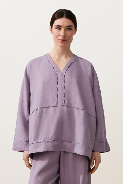 Oysho 100% linen kaftan shirt
