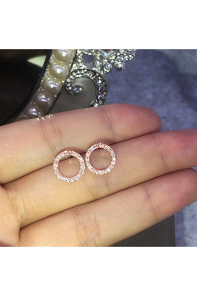 choice2 أقراط دائرية مرصعة بالزركونيا المكعبة بتصميم بسيط وأنيق من هويتان فاش...