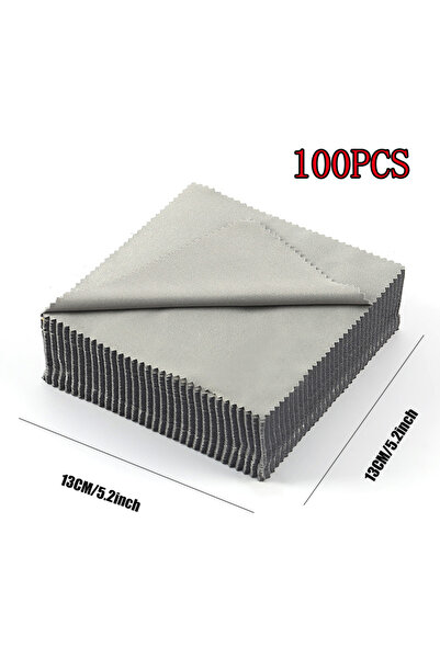 Choice6 ١٠٠ قطعة قماش رمادية لتنظيف النظارات، ١٠/٢٠/٣٠ قطعة، ٥٫١٢*٥٫١٢ بوصة، ...
