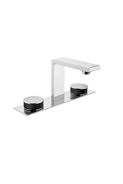 VitrA Memoria Ankastre Lavabo Bataryası (3 Delikli Lavabolar İçin) Krom-Siyah...