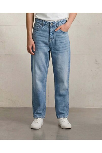 REDTAG Senior Boys Blue Baggy Fit Jeans