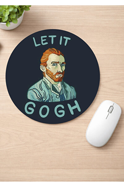 Eylül Design Van Gogh Printed Round Non-Slip Mousepad Ergonomic Mouse Pad