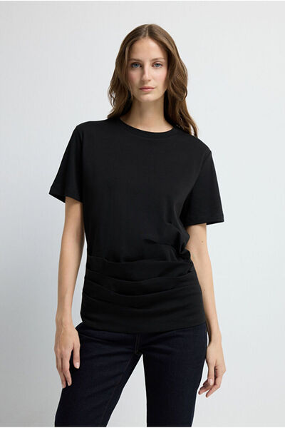 adL Büzgülü T-Shirt