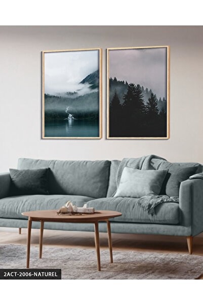 Evinemoda Pădurea și Marea 2 piese Tablou înrămat în lemn ACT