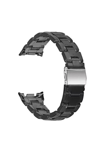 Choice6 Galaxy 8 40mm 44mm black Clear Resin Strap For Watch 8 Classic 46mm B...