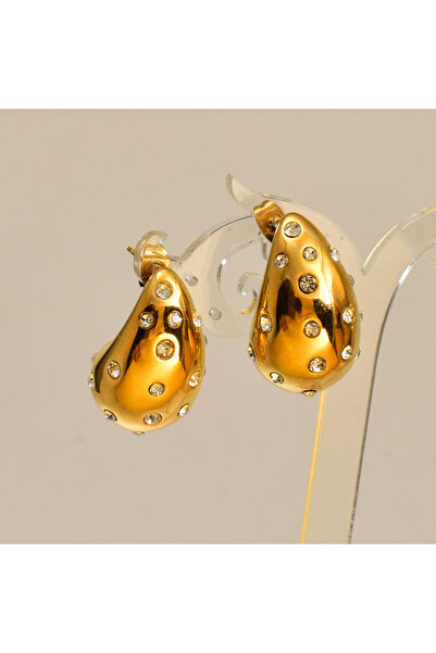 Choice1 Light Yellow Gold Color E177 Chubby teardrop stainless steel earrings...
