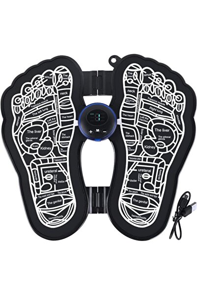 UBX Μασάζ ποδιών, 8 λειτουργίες, 19 επίπεδα, USB, 30x29 cm, μαύρο