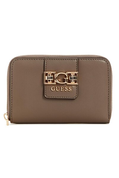 Guess محفظة جين متوسطة الحجم بسحاب دائري