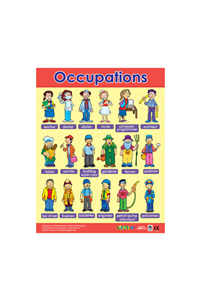 123Publishing House المهن - لوحة جدارية باللغة الإنجليزية