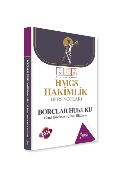 Yetki Yayıncılık ÇSA Borçlar Hukuku Hakimlik Ders Notları 2026
