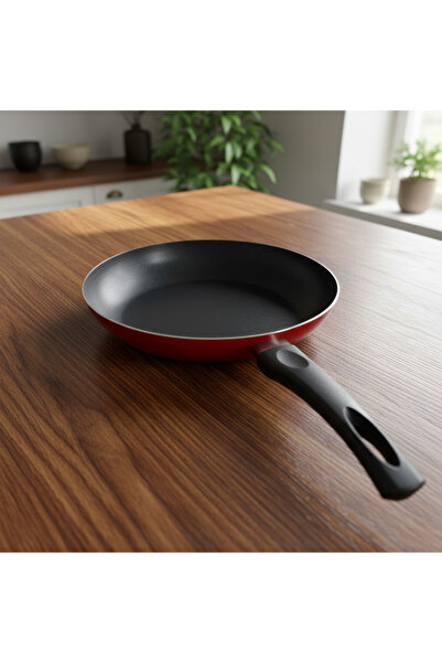 SEEKING2001 26cm (260mm) Red Non-Stick Frying Pan with Strappy
