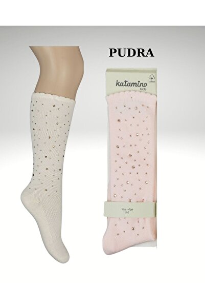 Katamino Girl's Trendy Knee-Length Socks with Sequin Detail