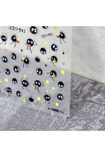 Choice1 1Pcs 5D Embossed Nail Stickers Japanese-style cColorful Coal Ball Sel...