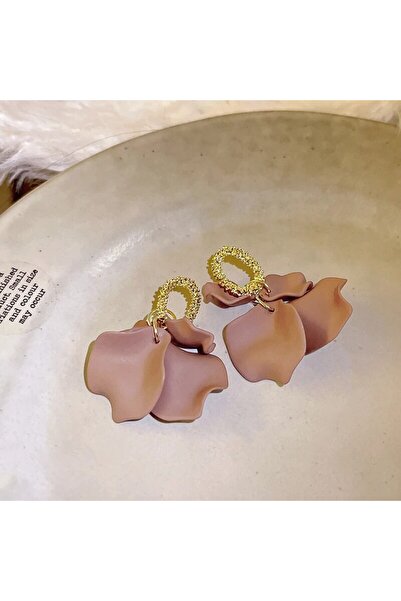 Choice أقراط بتلات ملونة بنمط قهوة للنساء، تصميم ريترو، أقراط متدلية على شكل ...