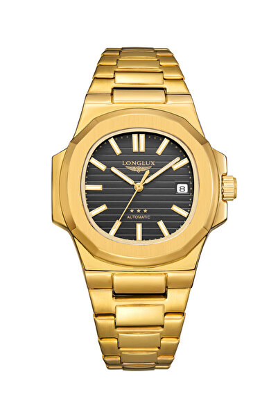 choice2 8057LG Black Golden Men automatic watch business date mechanical watc...