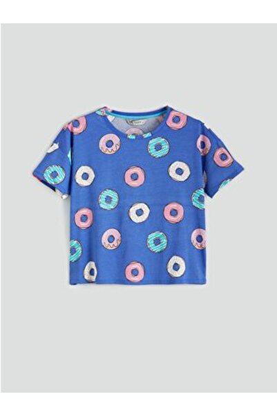 LC Waikiki Crew Neck Printed Women's Pajama Top