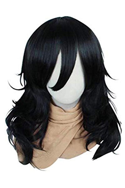Choice black Cosplay Wig Long Wavy Bangs Synthetic Hair Black Wigs For Women ...