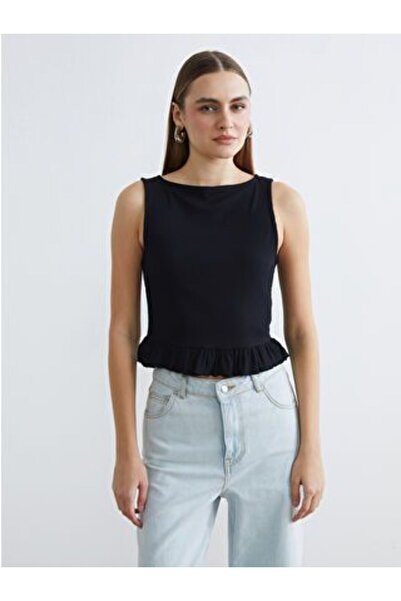 LC Waikiki Crew Neck Ruffled Women's Tank Top