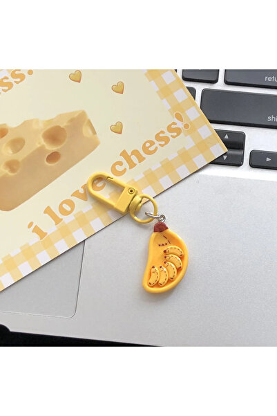 Choice4 Banana Cute Cartoon Breakfast Keychain Set | Poached Egg, Banana Toas...