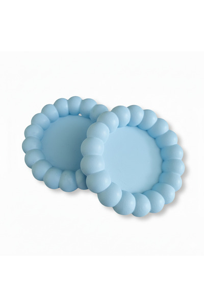 Utaylife Ul Blue Concrete Decorative 2-Piece Bubble Plate Set, Jewelry Plate,...