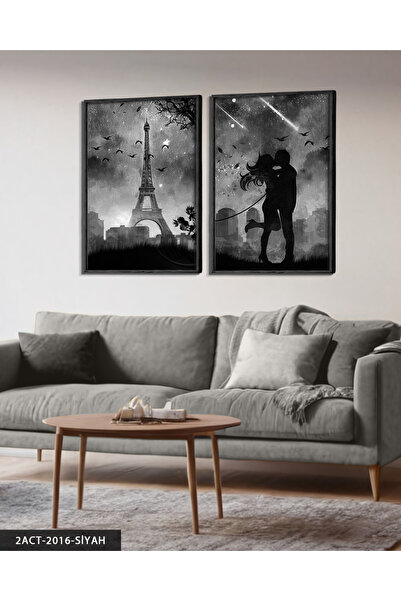 Evinemoda Eiffelova kula Ljubav 2-dijelna slika u drvenom okviru ACT