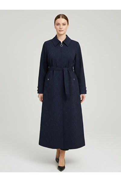 LARCH EXCLUSİVE PARAŞÜT FERMUARLI DÜĞME DETAYLI UZUN BOY KAP