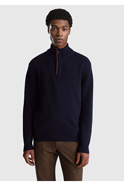 United Colors of Benetton Tricotaj pentru bărbați, albastru marin amestec de ...