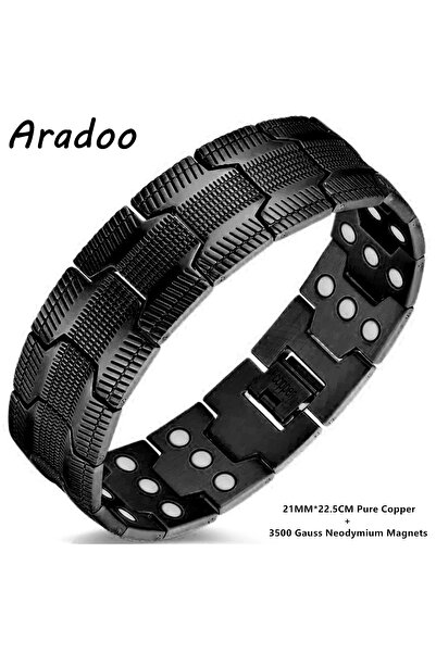 Choice4 أساور نحاسية مغناطيسية من ARADOO طراز B-C002B، سوار نحاسي نقي بنسبة 9...