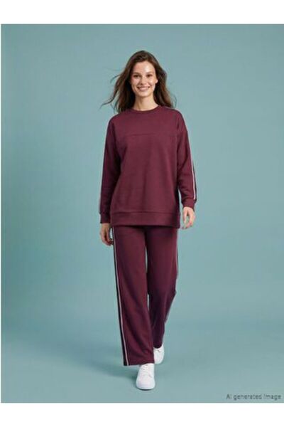 LC Waikiki Women's Wide Leg Sweatpants with Elastic Waist