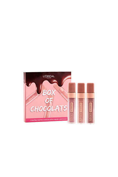 L'Oreal Paris Loreal Ultra Matte Box Of Chocolats Lipstick Set, 3 pieces