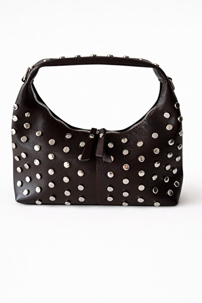 YAKOBAG Raven Studded Women's Shoulder Bag