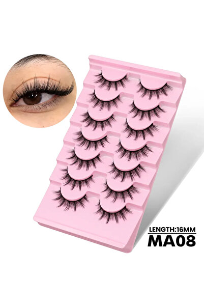 Choice1 7 pairs-MA08 Veltrinay False Eyelashes 3D Volume Faux Mink Eyelashes ...