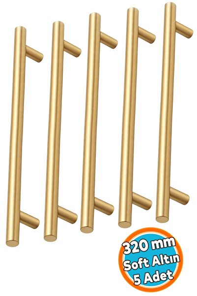 NZB (5 Adet) 320mm Soft Altın Metal Mobilya Mutfak Dolap Çekmece Dolabı Kulbu...