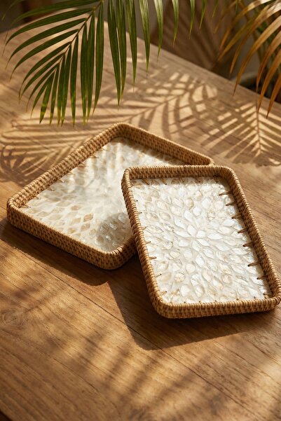 ACAR Palma Rectangular Bamboo Presentation Tray Set