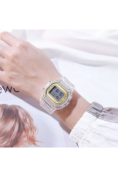 Choice4 Gold Sports Electronic Watch Men and Women Square Junior High School ...