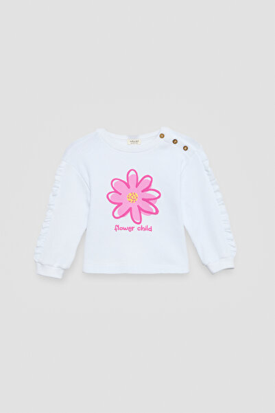 TYESS BSC Baby Girl White Tracksuit Set