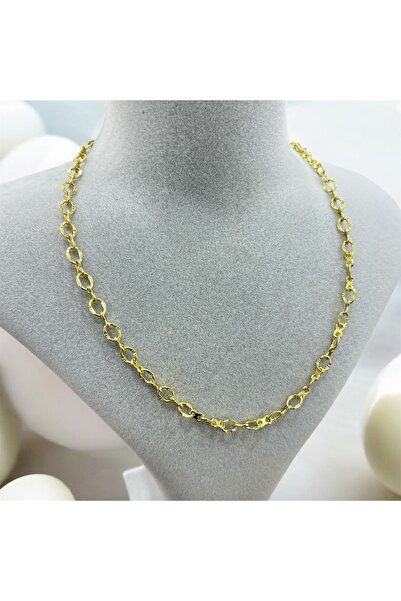 LUMI TAKI-SAAT Xpng Steel Gold Flat Ring Chain Necklace