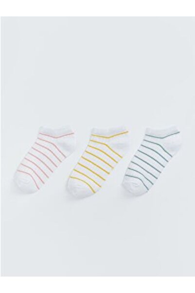 LC Waikiki Striped Women's Booties Socks 3-Pack