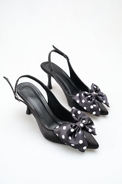 FEMME Women's Stiletto Pointed Toe Open Back Heeled Shoes Luca