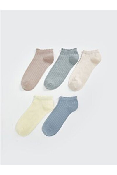 LC Waikiki Women's Plain Booties Socks 5-Pack