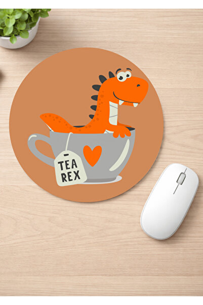 Eylül Design Fun Printed Round Non-Slip Mousepad Ergonomic English Mouse Pad