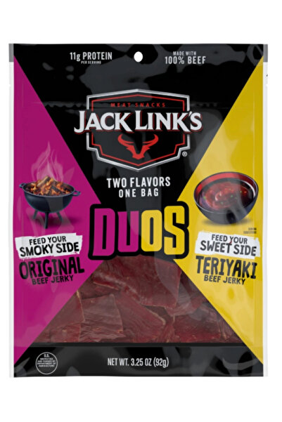 Jack Link's Two Flavors One Bags Duos Feed your Smoky Sıde Orıgınal Beef Feed...