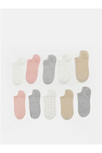 LC Waikiki Patterned Women's Sneaker Socks 10 Pcs
